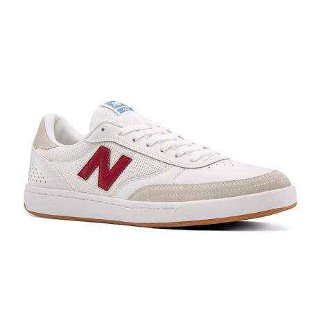 New Balance NM440 Skate Shoe - White/Burgundy