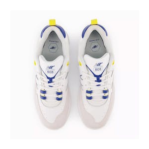 New Balance Tiago NM808 Skate Shoe - White/Blue/Yellow