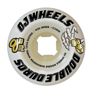 OJ Double Duro 53mm Skateboard Wheels - White