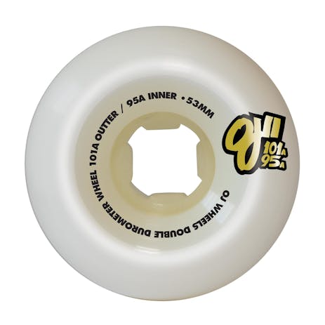 OJ Double Duro 53mm Skateboard Wheels - White