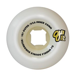 OJ Double Duro 58mm Skateboard Wheels - White