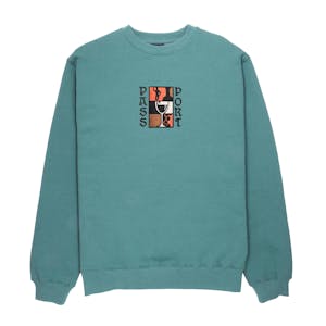 Pass~Port Dine ‘Em Embroidery Sweater - Washed Out Teal
