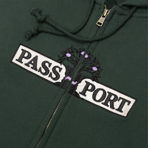 Pass~Port House Plant Organic Fleece Zip Hoodie - Gumnut Green