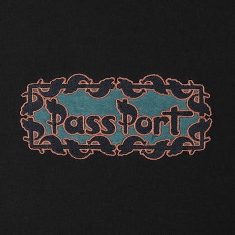 Pass~Port Pattoned T-Shirt - Black