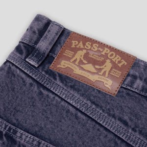 Pass~Port Workers Club Denim Shorts - Overdye Purple
