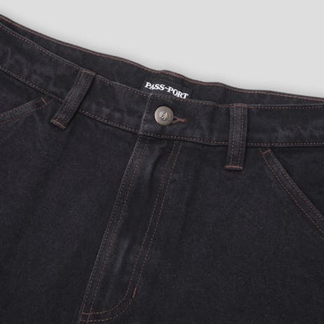 Pass~Port Workers Club Denim Shorts - Washed Black