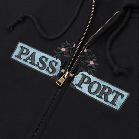 Pass~Port House Plant Organic Fleece Zip Hoodie - Black