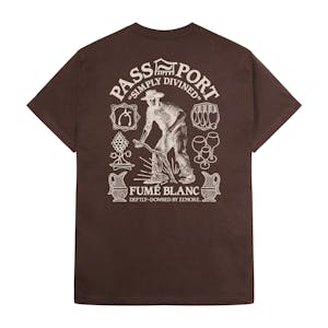 Pass~Port Blanc Organic T-Shirt - Bottle Brown