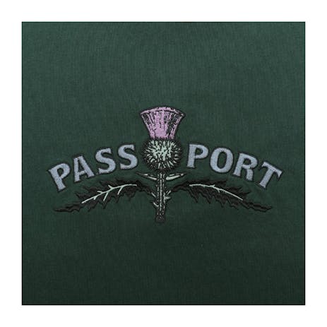 Pass~Port Thistle Embroidery T-Shirt - Forest Green