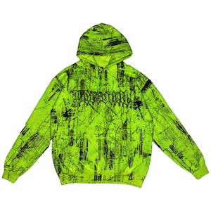 Personal Grave Camo Hoodie - Neon Green