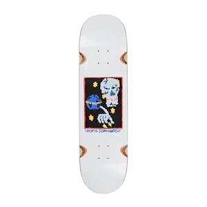 Polar Rozenberg World Domination 8.5” Skateboard Deck - White/Wheel Wells