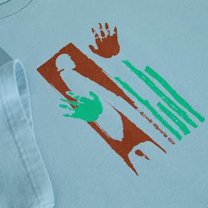 Polar Sitting Hands T-Shirt - Sky Blue