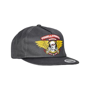 Powell-Peralta Winged Ripper Snapback Hat - Charcoal