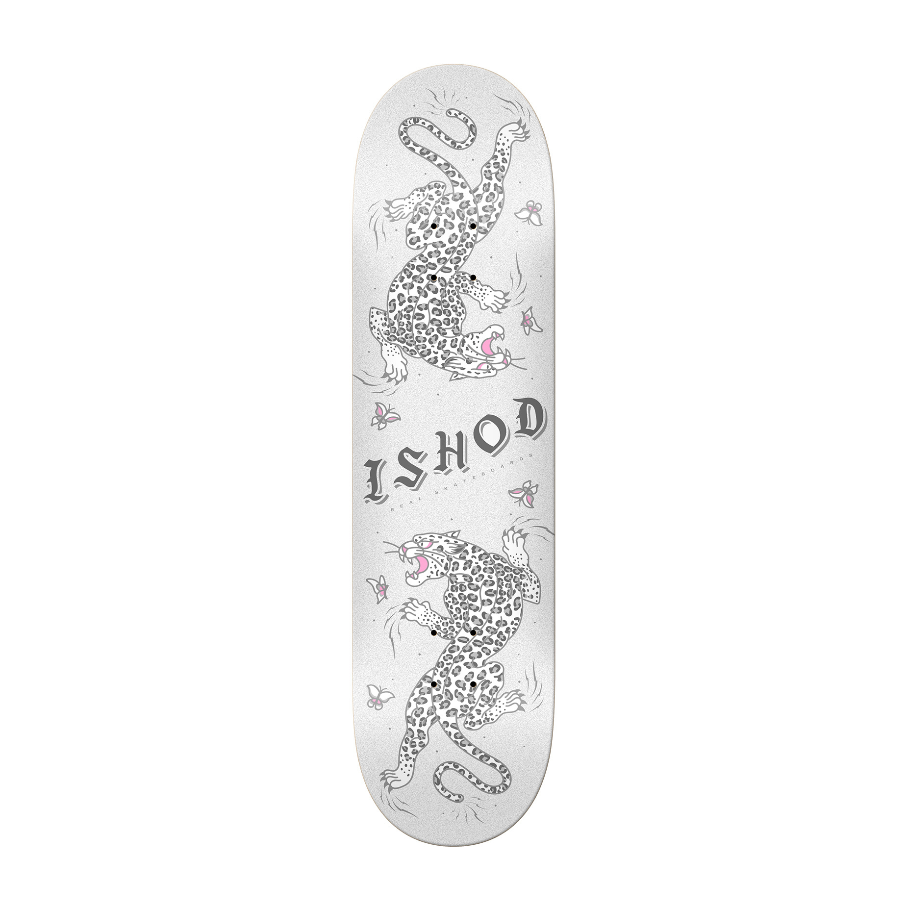 Real Ishod Cat Scratch Twin Tail 8.25 Skateboard Deck Glitter BOARDWORLD Store