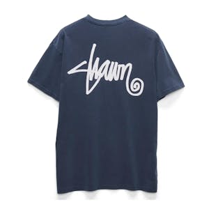 S/Double Shawn Script T-Shirt - Washed Navy