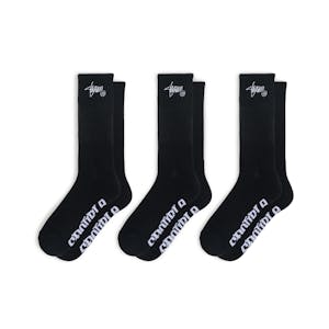 S/Double Shawn Socks 3 Pack - Black