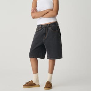 S/Double Denim Standard Short - Washed Black