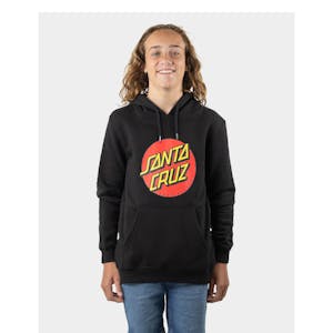 Santa Cruz Classic Dot Front Youth Hoodie - Black