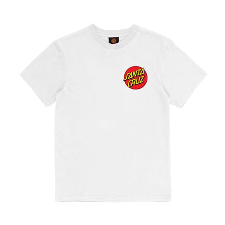 Santa Cruz Classic Dot Chest Youth T-Shirt - White