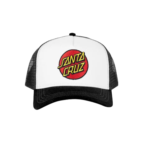 Santa Cruz Classic Dot Youth Trucker Hat - White