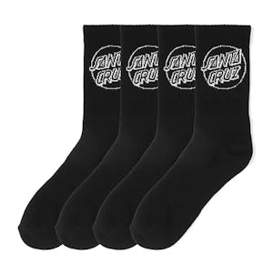 Santa Cruz Opus Dot Crew 4-Pack Socks - White