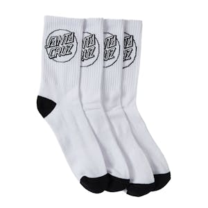 Santa Cruz Opus Dot Crew 4-Pack Socks - Black