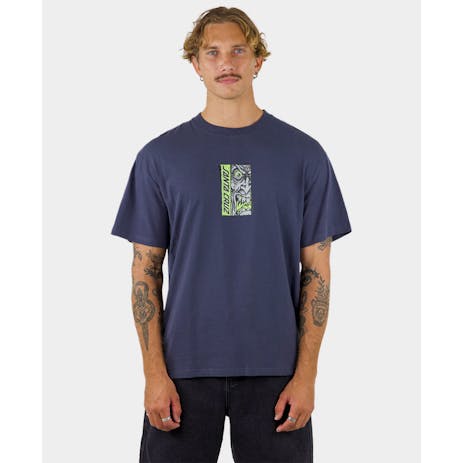 Santa Cruz Roskopp Rigid Face T-Shirt - Navy