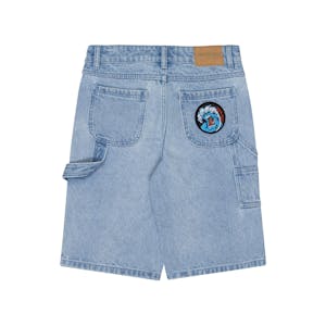 Santa Cruz Screaming Wave Patch Youth Carpenter Shorts - Light Indigo