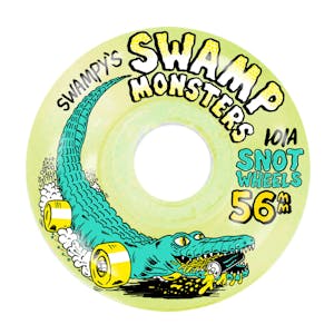 Snot Swamp Monsters 56mm 101A Conical Skateboard Wheels - Clear/Yellow