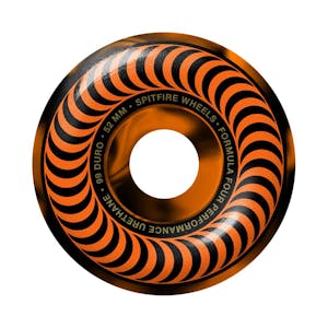 Spitfire Classic Swirl Formula Four 99D 52mm Skateboard Wheels - Black/Orange