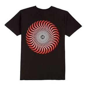 Spitfire Classic Swirl Fade T-Shirt - Black/Red/White