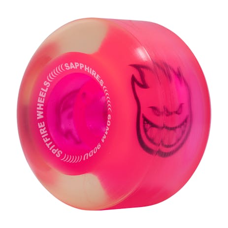 Spitfire Sapphire 90D 60mm Skateboard Wheels - Neon Pink