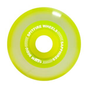 Spitfire Sapphire 90D 58mm Skateboard Wheels - Neon Yellow