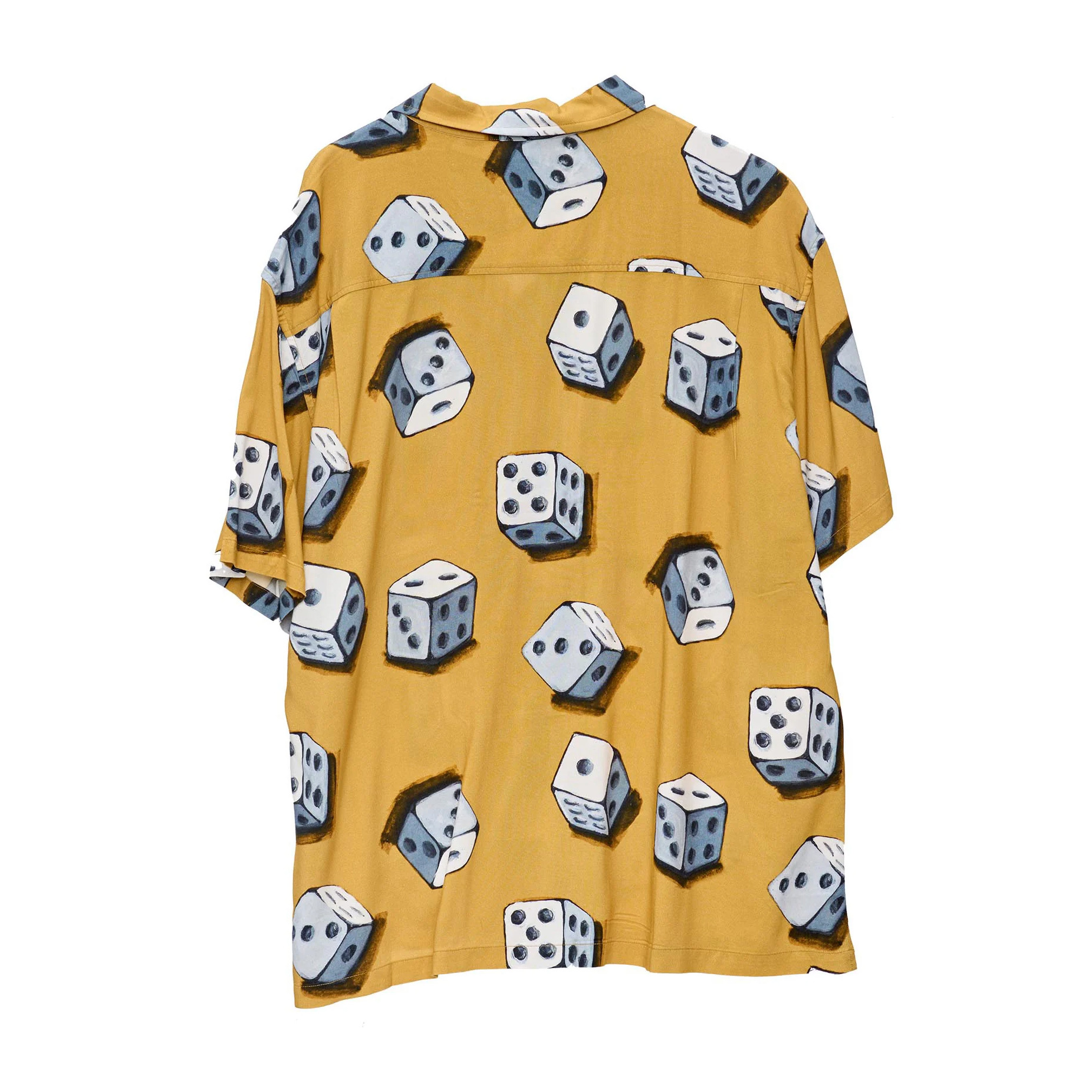 Stussy Dice Pattern Rayon Shirt - Mustard | BOARDWORLD Store