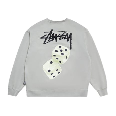 Stussy Fuzzy Dice Crewneck - Pigment Olive