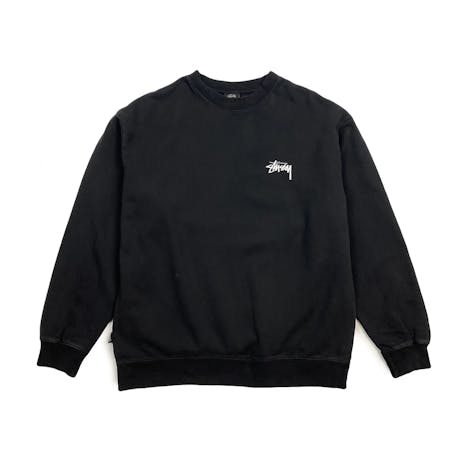 Stussy Fuzzy Dice Crewneck - Pigment Black