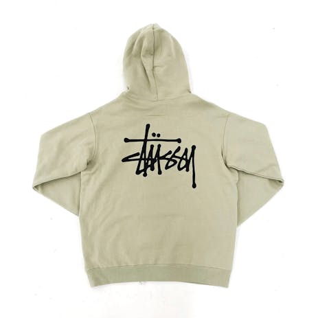 Stussy Graffiti LCB Fleece Hoodie - Olive Grey