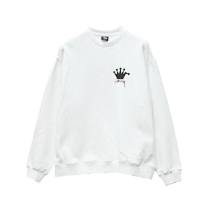 Stussy LB Crown 50/50 Crewneck Sweater - White