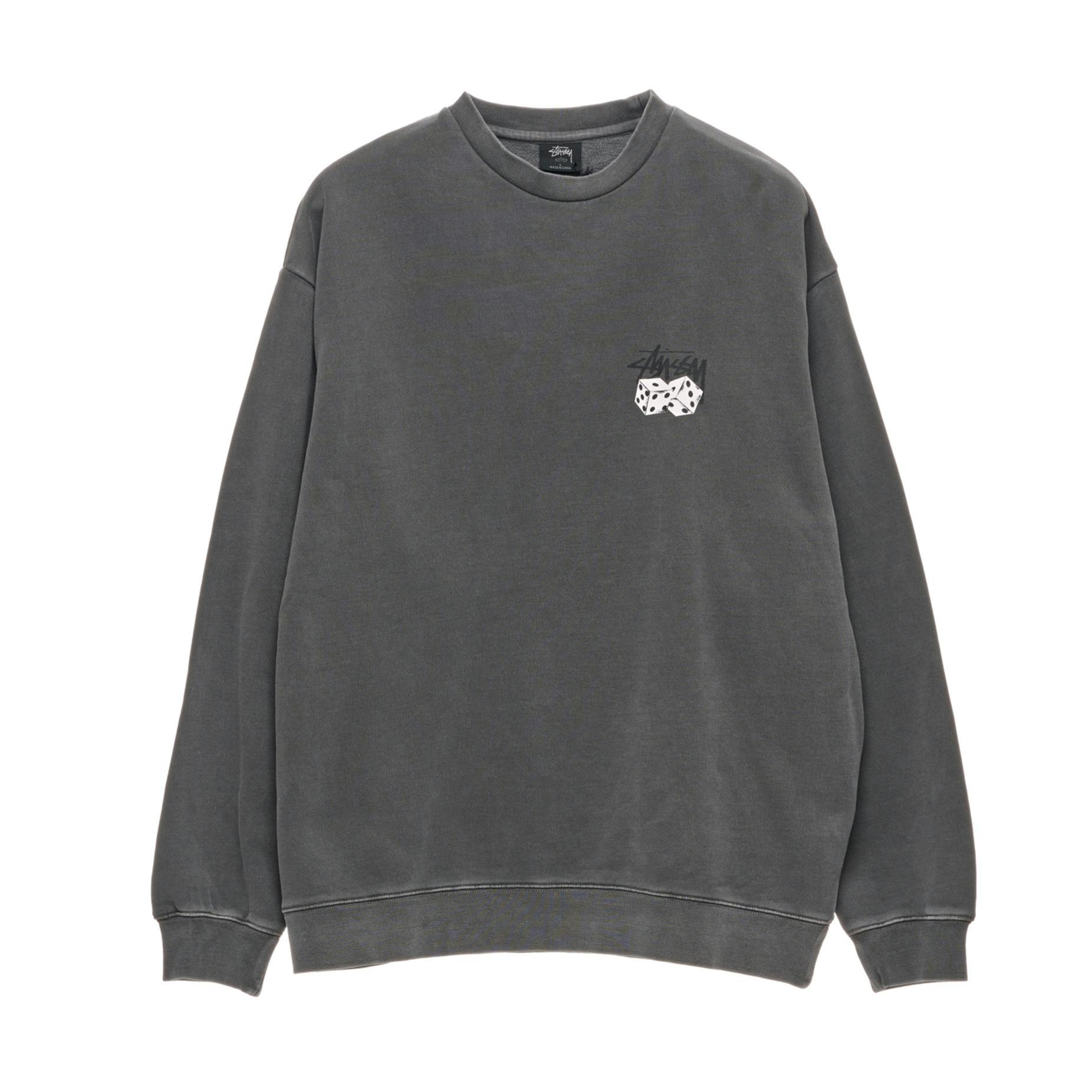 Stussy Pair of Dice Crewneck - Pigment Grey | BOARDWORLD Store