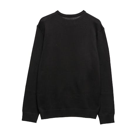 Stussy Peace Crown Knit Crewneck Sweater - Black