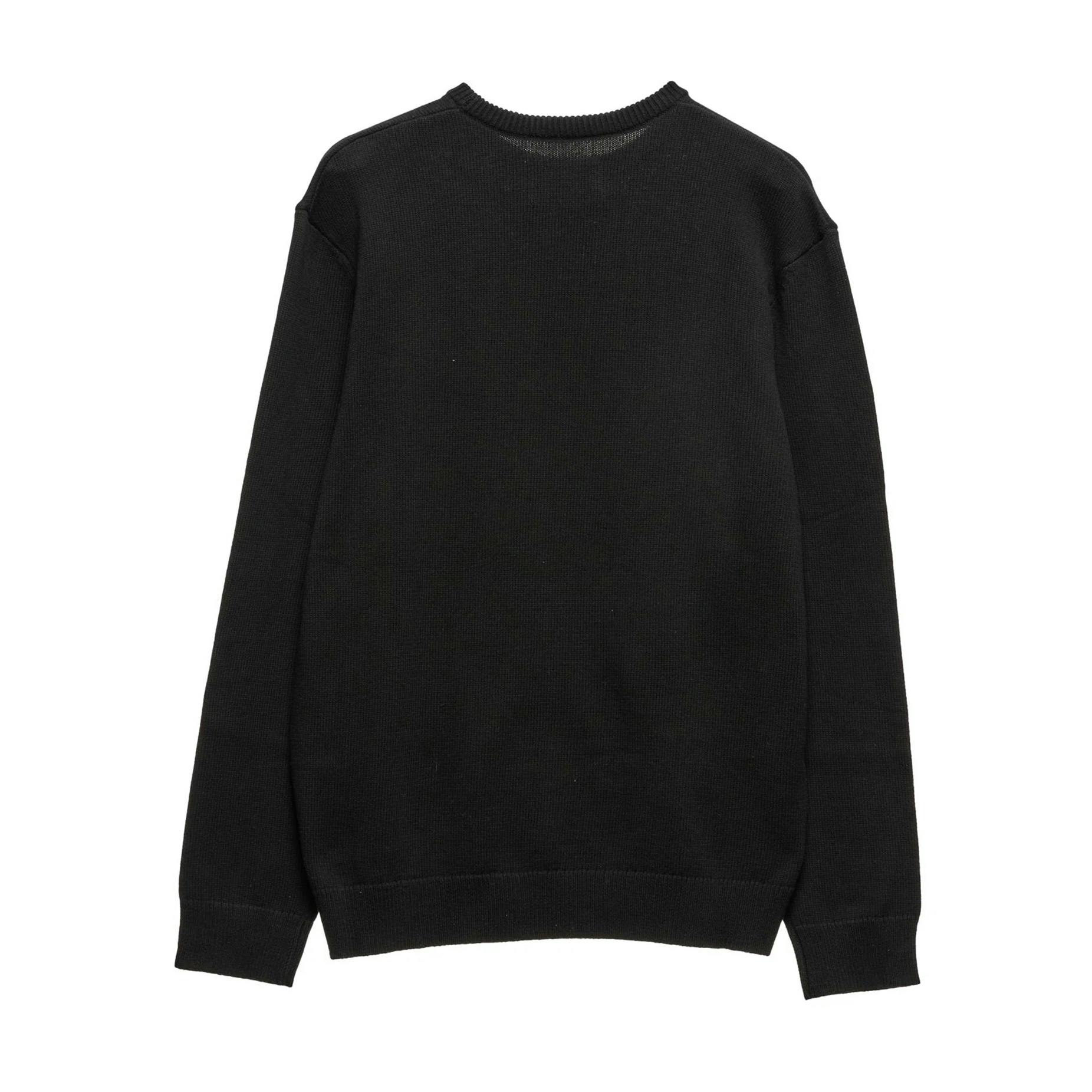 Stussy Peace Crown Knit Crewneck Sweater - Black | BOARDWORLD Store