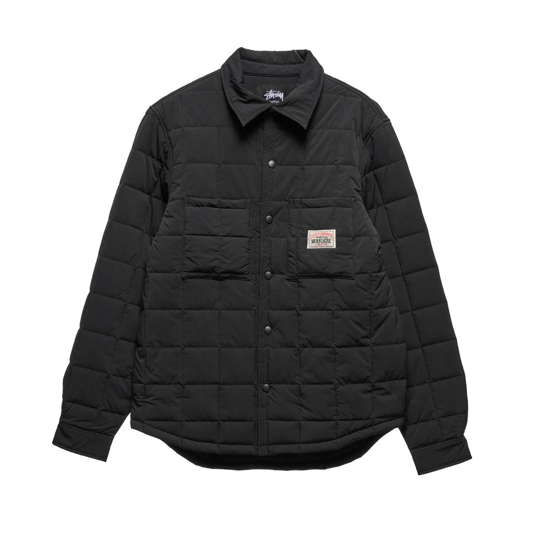 Stussy Quilted Fatigue Shirt - Black | BOARDWORLD Store