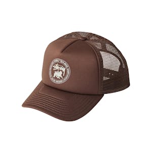 Stussy Rasta Dot Trucker Hat - Brown