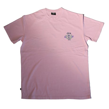 Stussy Skull Crest Heavyweight T-Shirt - Pigment Pink