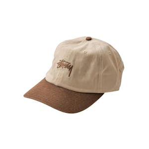 Stussy Stock Low Pro Hat - Natural/Chocolate