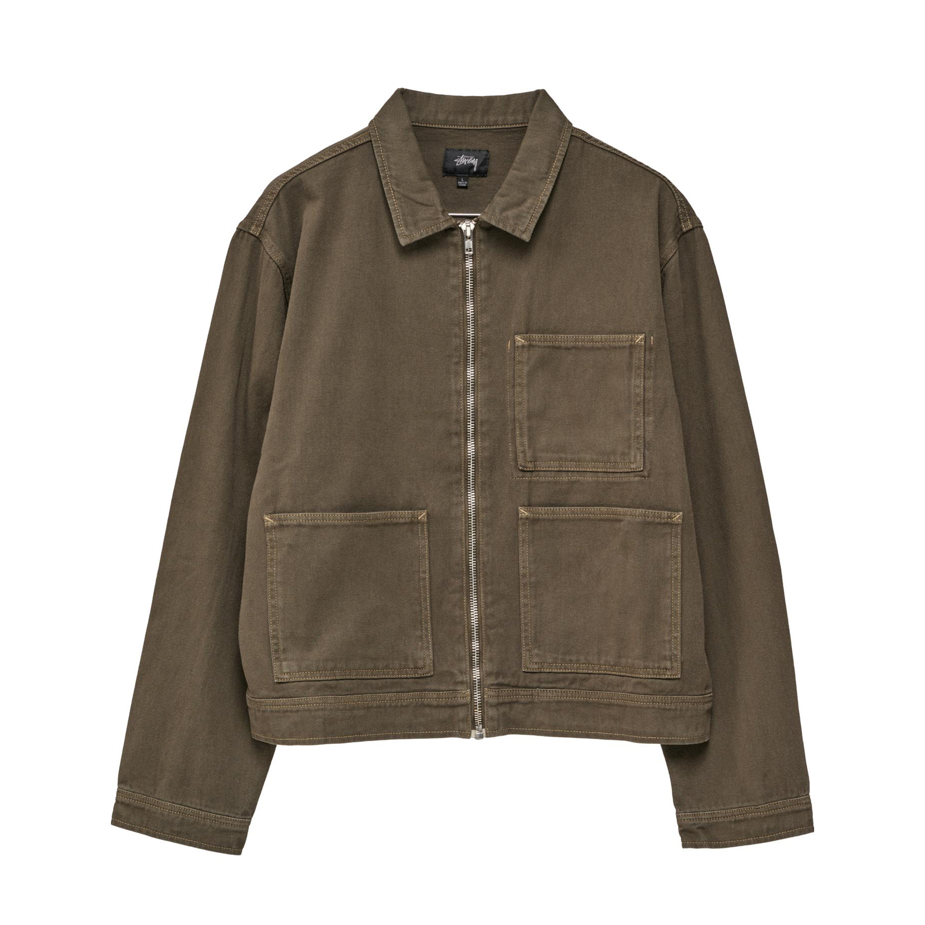 Stussy Twill Work Jacket - Olive | BOARDWORLD Store