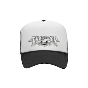 Antihero x Thrasher Mag Banner Trucker Hat - Black/White