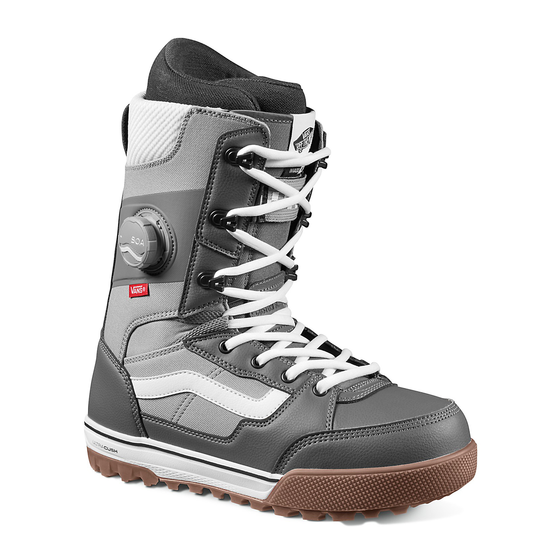 Vans Invado Pro Snowboard Boot 2023 - Grey/White | BOARDWORLD Store