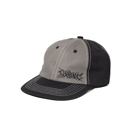 Velvet Side Logo Hat - Black/Grey