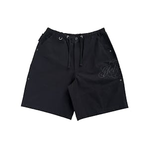 Velvet Parachute Shorts - Black